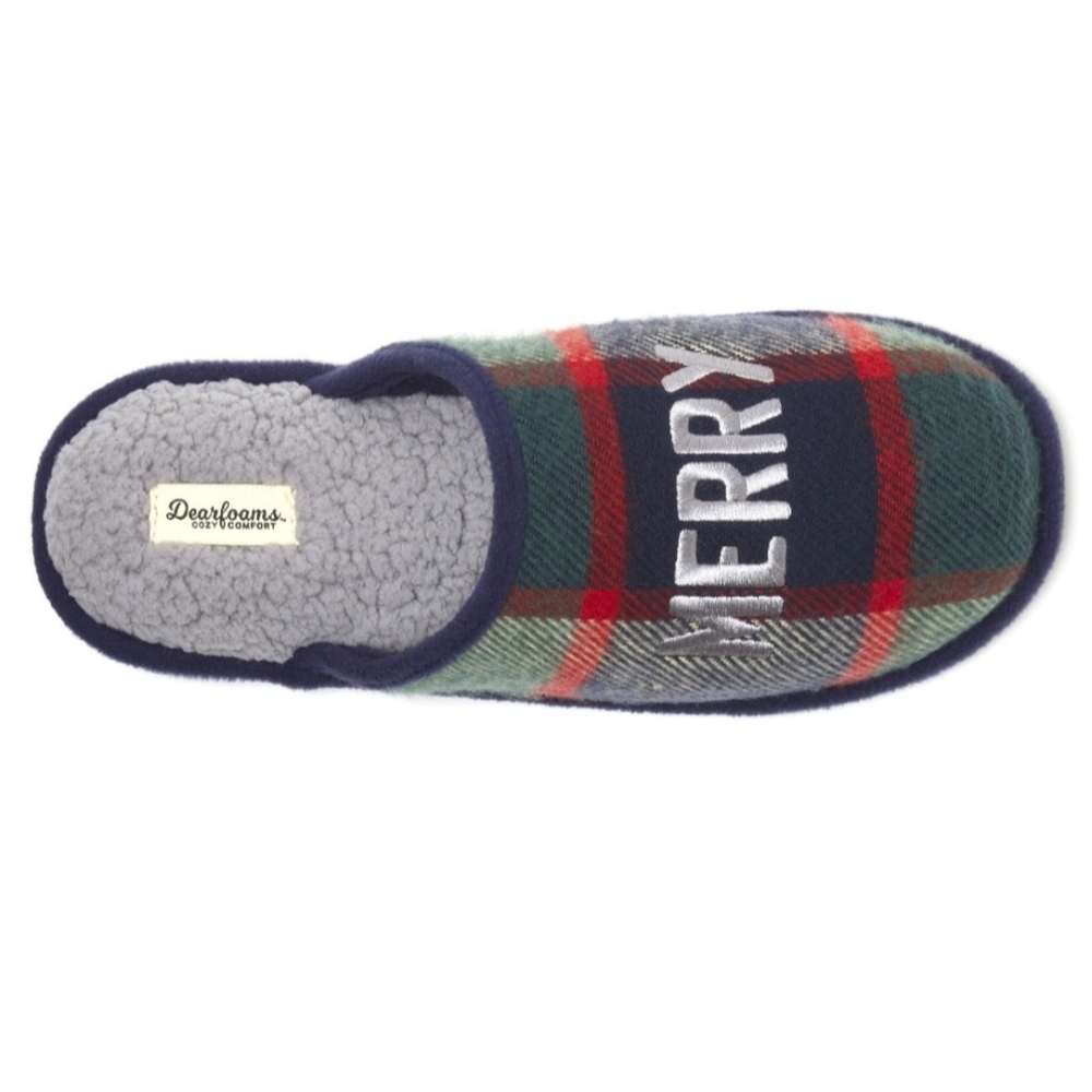 Dearfoams Cozy Comfort Men's Novelty Scuff Slippers (L / 11-12) - Picture 8 of 10